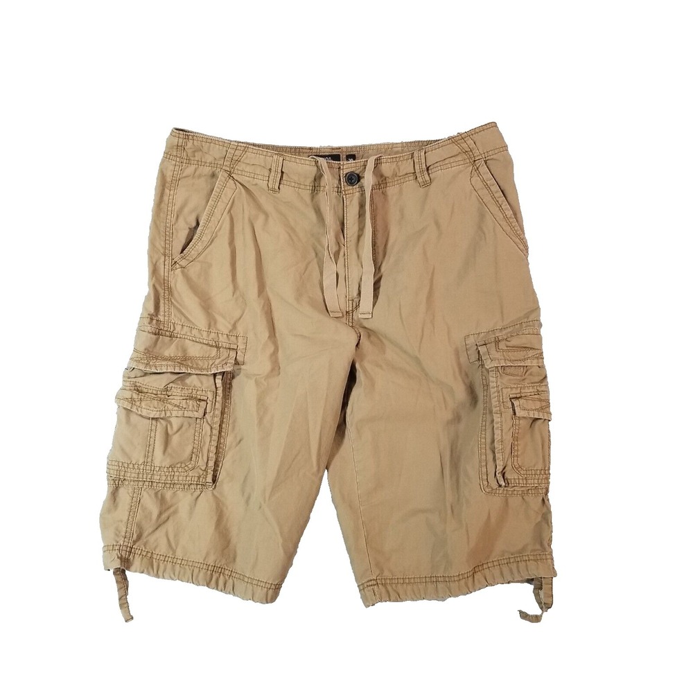 Union cargo shorts men's 38x14 Brown cotton grunge streetwear skate Seatle